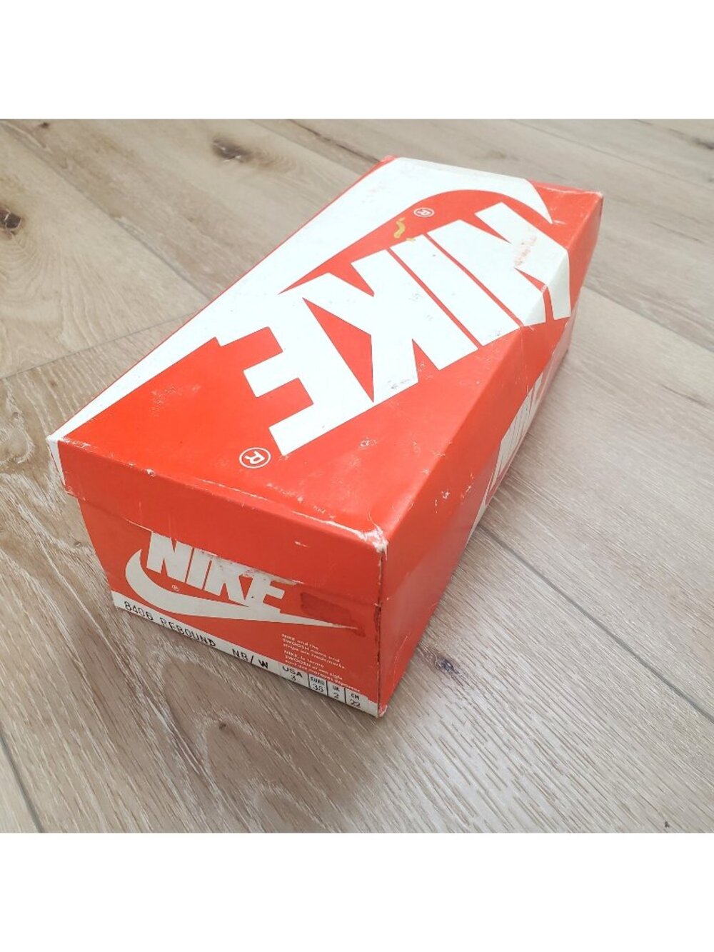 Vintage 1984 Nike Rebound Shoe Box ONLY Orange White Swoosh Retro READ 80s 8406